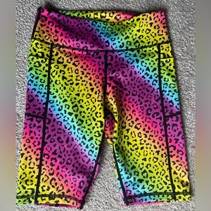 ZYIA Leopard Rainbow Bike Shorts -S